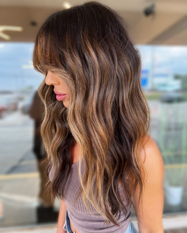 32 Teddy Bear Brunette Hair Colour Ideas : Sunlit Brunette with Subtle Golden Highlights