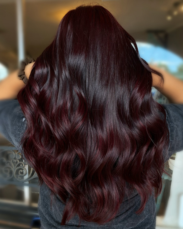 30 Cherry Hair Colour Ideas : Velvety Black Cherry Curls