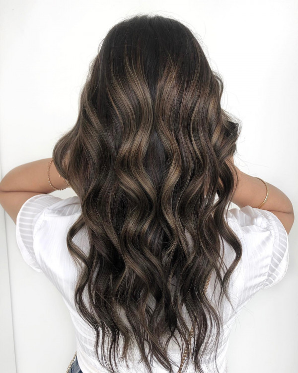 25 Beautiful Espresso Brunette Hair Colour Ideas : Rich Brown Brunette with Ash Bronde Highlights