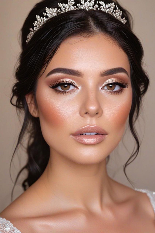 20 Soft Glam Bridal Makeup Looks : Timeless Elegance Bridal Look