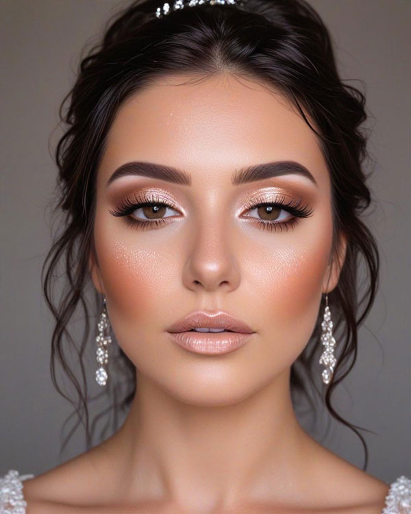 20 Soft Glam Bridal Makeup Looks : Ethereal Glow Bridal Look