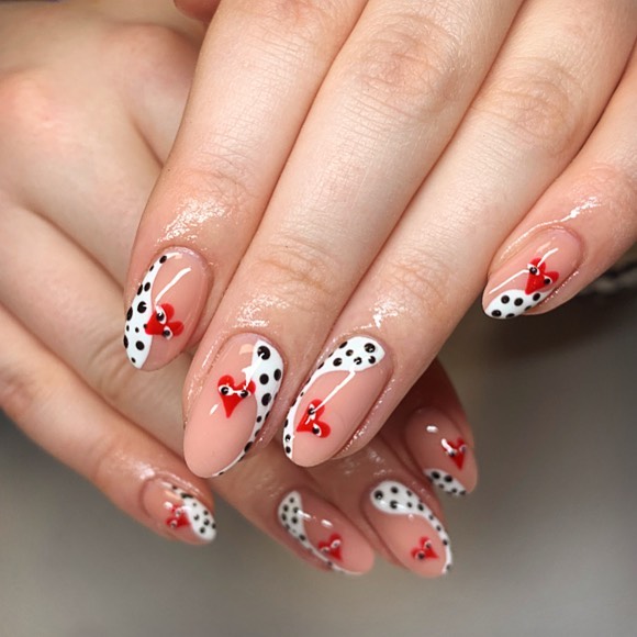 Polka Dots and Comme des Garçons-Inspired Nails