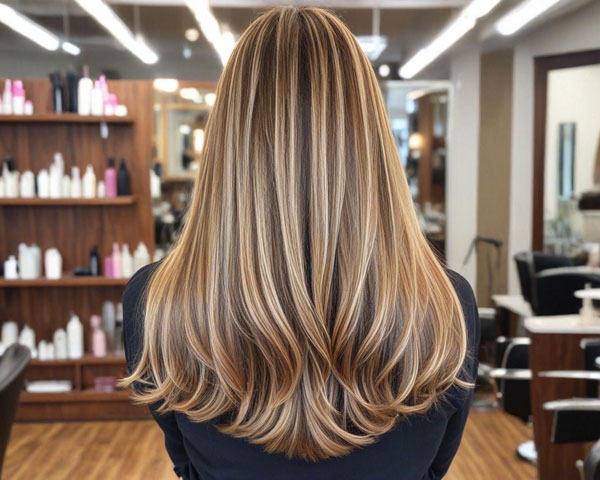 Dark Blonde Layers with Highlights, golden blonde hair colour, blonde hair colour, golden blonde hair