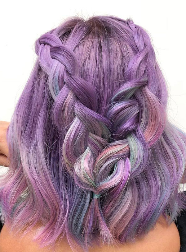 25 Unicorn Hair Colours to Spark Your Imagination : Lilac Dream Long Bob