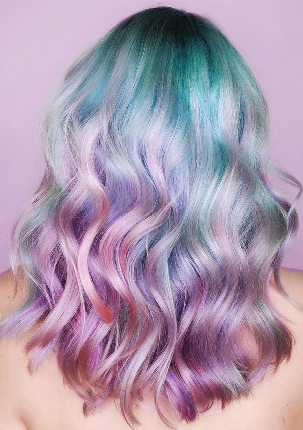 25 Unicorn Hair Colours to Spark Your Imagination : Mermaid Lagoon Ombre