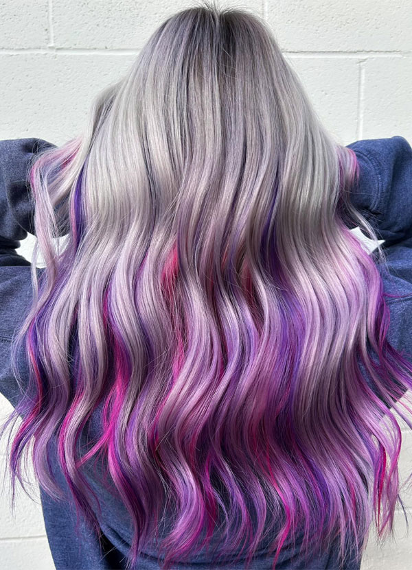 25 Unicorn Hair Colours to Spark Your Imagination : Frosted Magenta Flames