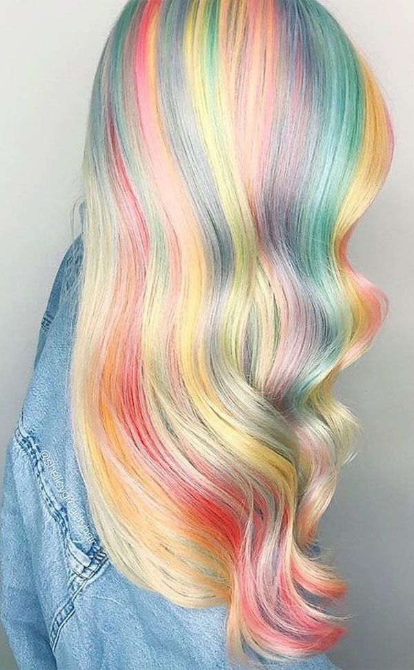 25 Unicorn Hair Colours to Spark Your Imagination : Pastel Rainbow Ribbons