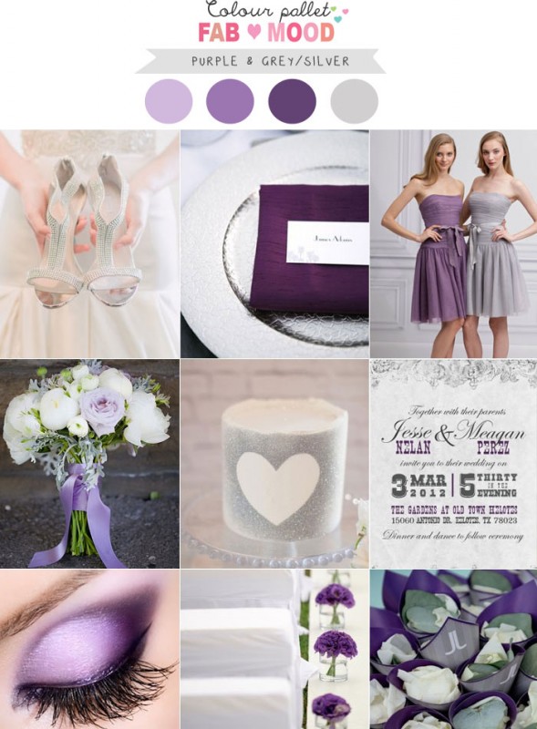 Purple Silver Wedding Colors Purple Silver Wedding Colours Palette 0286