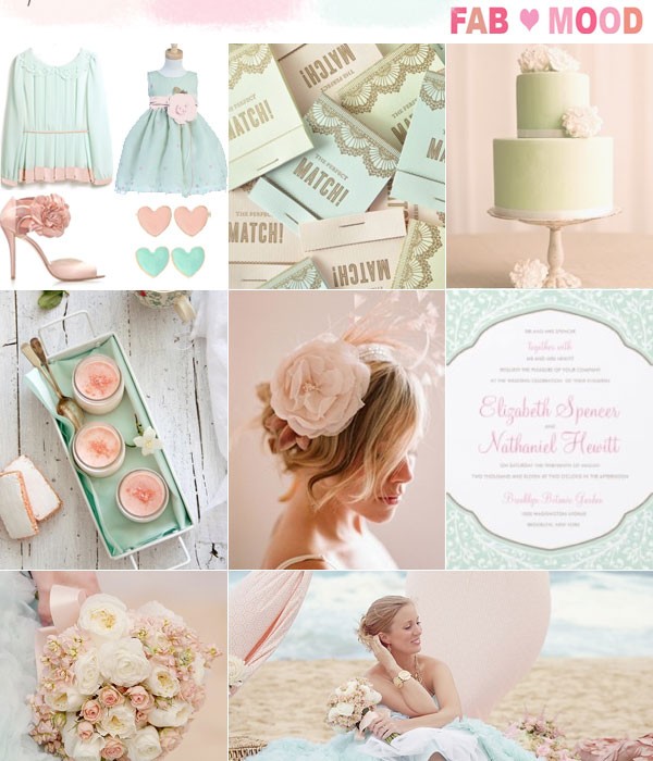 Mint Blush Wedding Colour Mood Board Fab Mood Wedding Colours