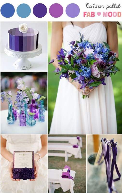 purple and blue wedding colors