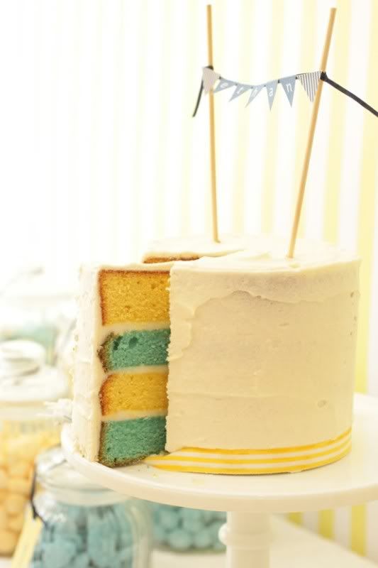 Aqua wedding cake
