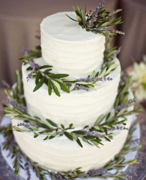 Lavender wedding cakes, Lemon lavender wedding cake