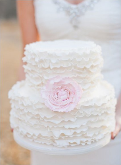 Ruffle wedding cakes