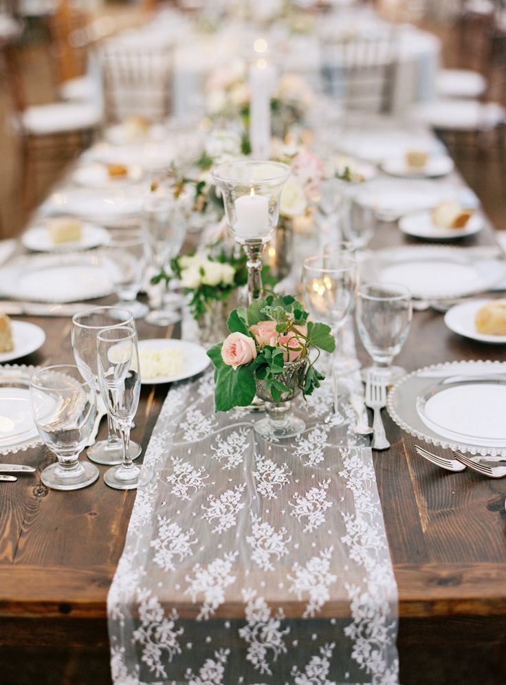 lace wedding table runner