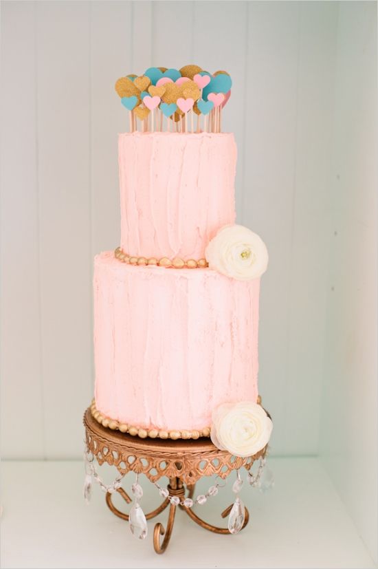chic wedding cake,soft pink wedding cake,pink and gold wedding cake