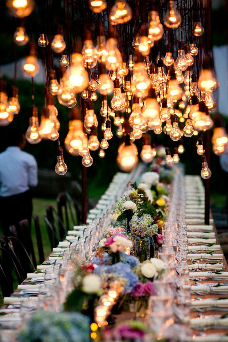 wedding decorations with light