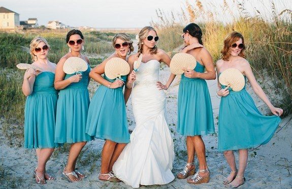 turquoise beach wedding dress