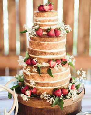 naked wedding cake,rustic wedding cake,simple wedding cake,sponge wedding cake