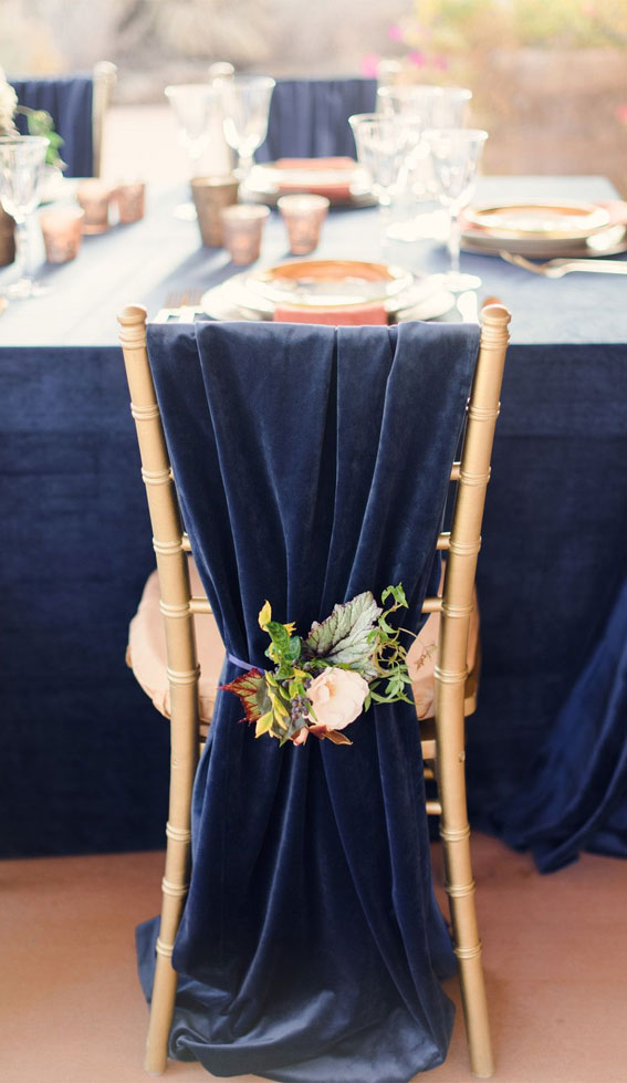 navy blue and gold wedding ideas