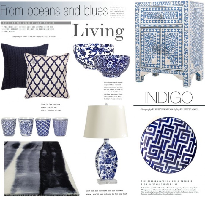 indigo blue home decor,home decor colour palettes