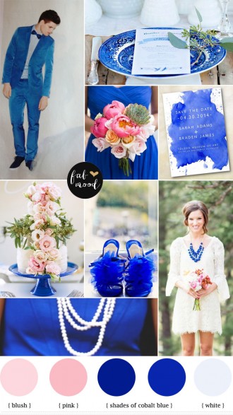 royal blue and pink wedding decorations