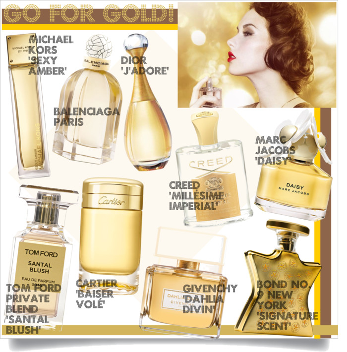 women's perfume gold bottle