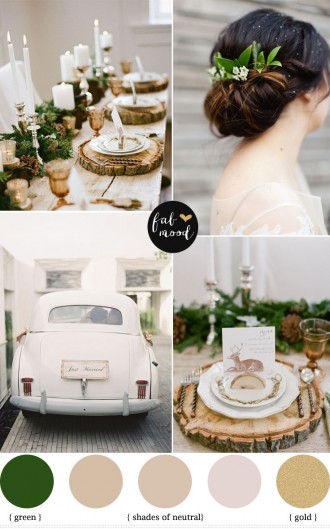 Read more fabmood.com | Neutral Winter Wedding Palette