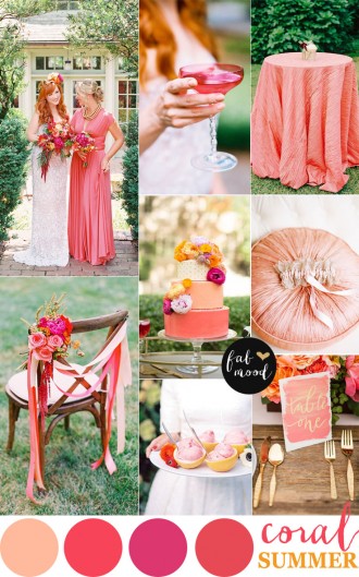 coral + shades of pink and peach for summer wedding,summer wedding,coral wedding color combinations,coral wedding color scheme,coral wedding color combos