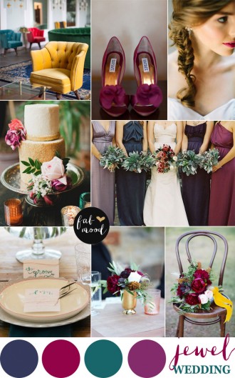 Jewel toned wedding color palette