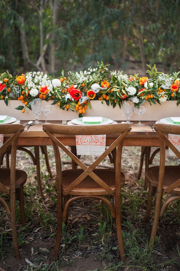 Citrus and pink wedding ideas