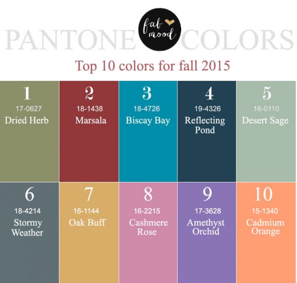 Pantone Colors 2015 { Pantone Colors Fall 2015 }