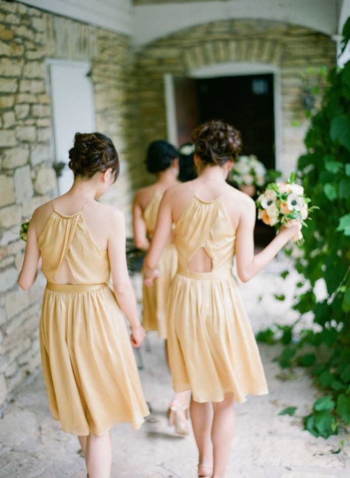 buttercup yellow bridesmaid dresses