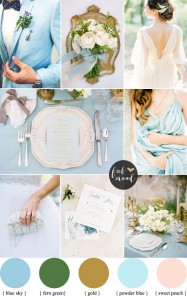 Gold Peach and Blue Sky Wedding - The epitome of elegance