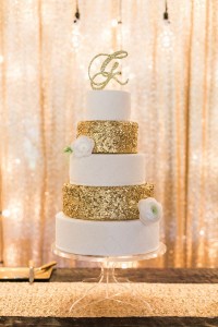 wedding cakes with gold accents spark and shine your day