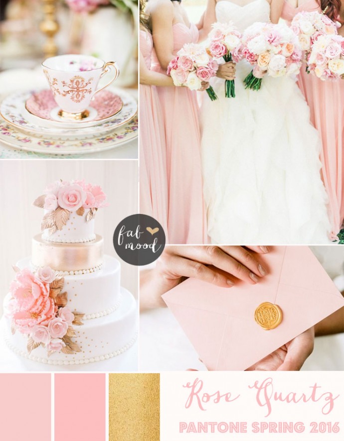 Rose Quartz Wedding Theme { Pantone Spring 2016 }