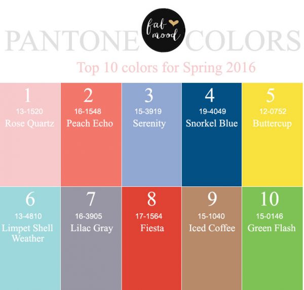 Pantone wedding colors 2016 { Top 10 Pantone for Spring 2016 }