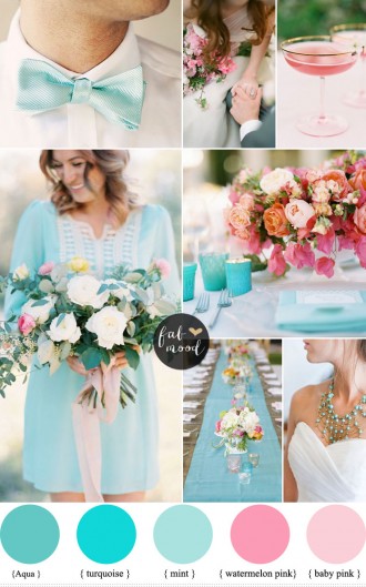 Pink and Turquoise Wedding Ideas | https://www.fabmood.com/pink-and-turquoise-wedding-ideas #weddingpalette #turquoisewedding #weddingideas