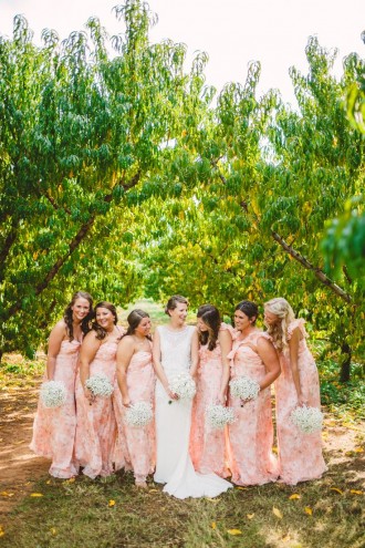 A Cozy Fall Wedding in a Peach Orchard