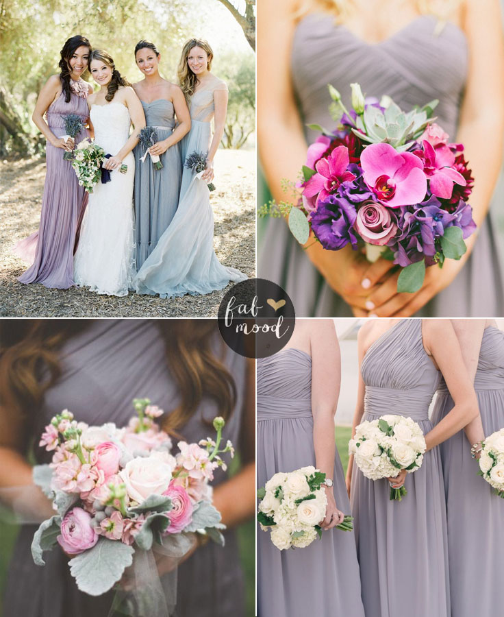 bridesmaid dresses lilac grey