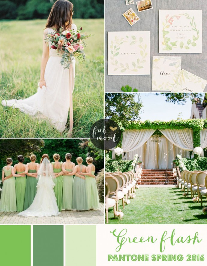 Green Flash Wedding Theme { Pantone Spring 2016 }