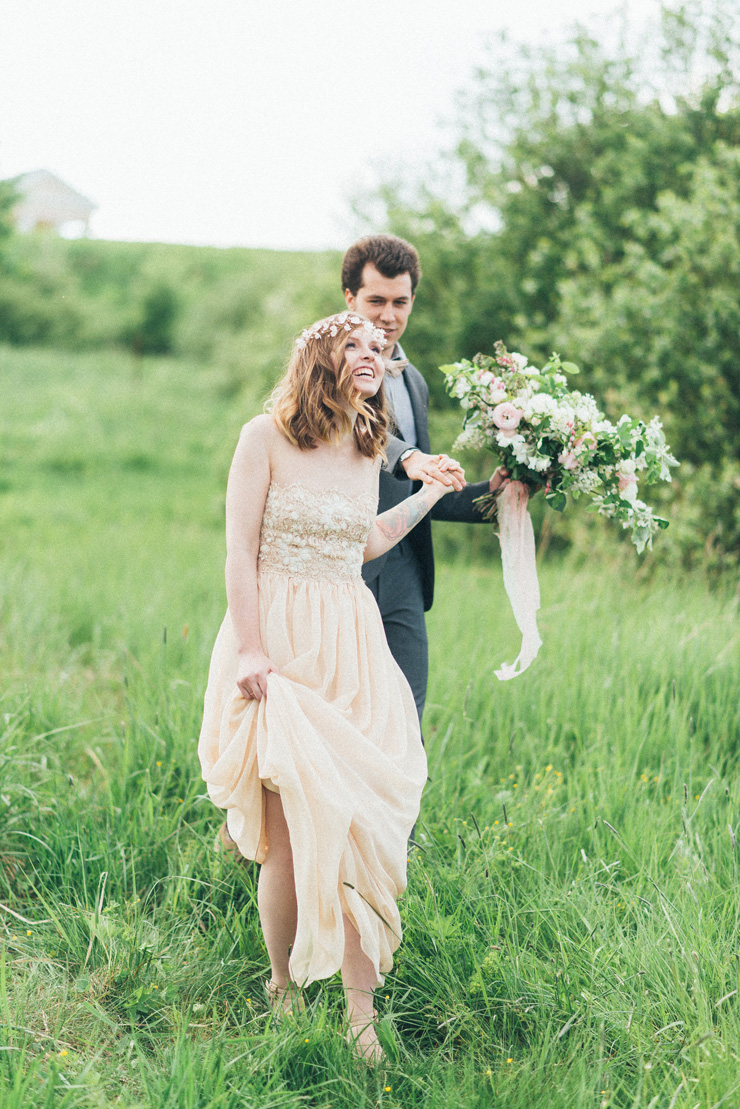 Bluebells wedding dress | Romantic Ethereal wedding inspiration { Fresh and Subtle Shades } Photography : pshefter.com | read more on fabmood.com #weddingdress : 