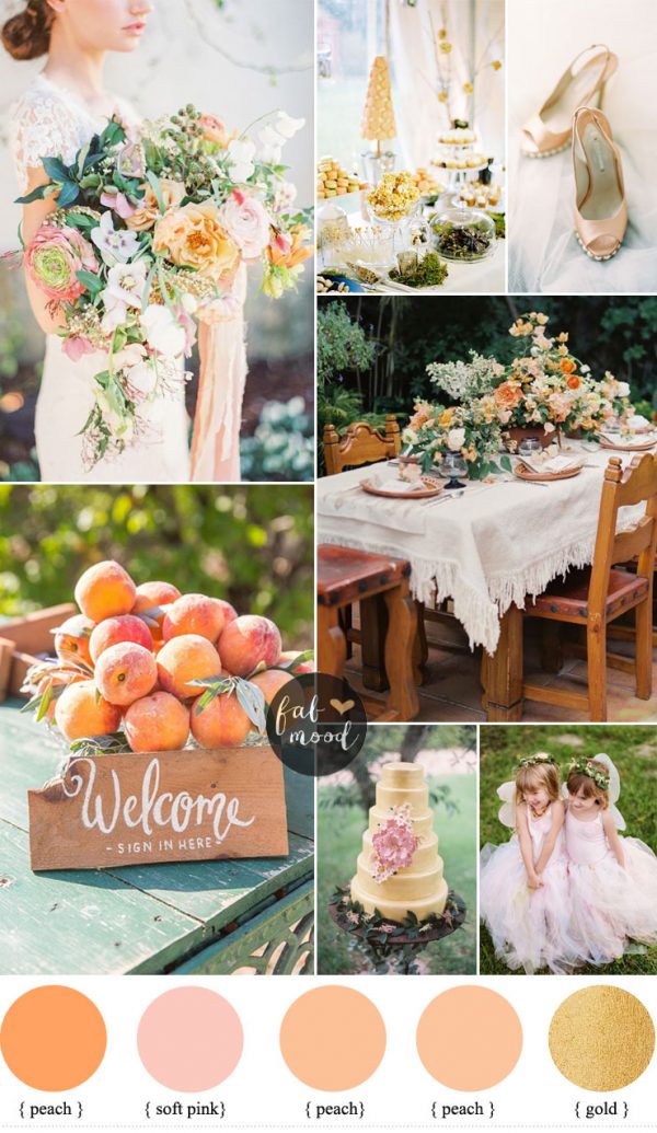 Whimsical garden wedding theme { Peach + Tulle }