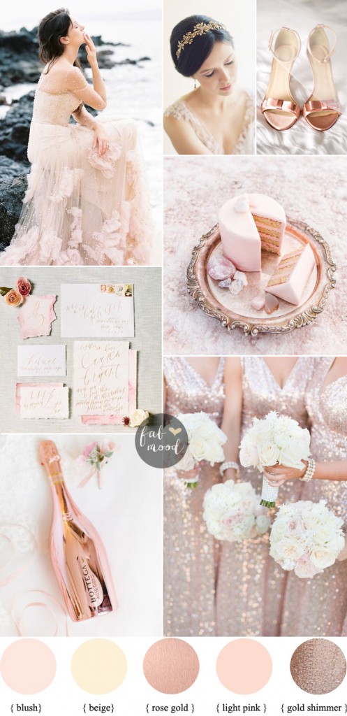 Elegant Ethereal Wedding in Blush rose gold & Reem Acra