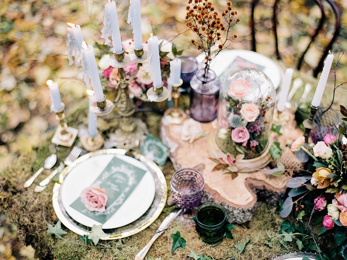 Enchanted Forest Fairytale Wedding in Shades of Autumn | fabmood.com