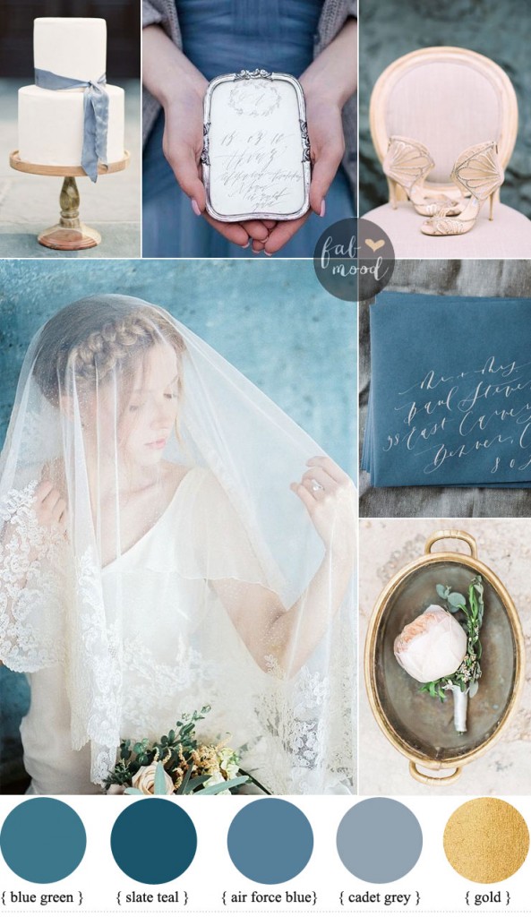 Vintage Inspired Wedding With shades of blue wedding motif