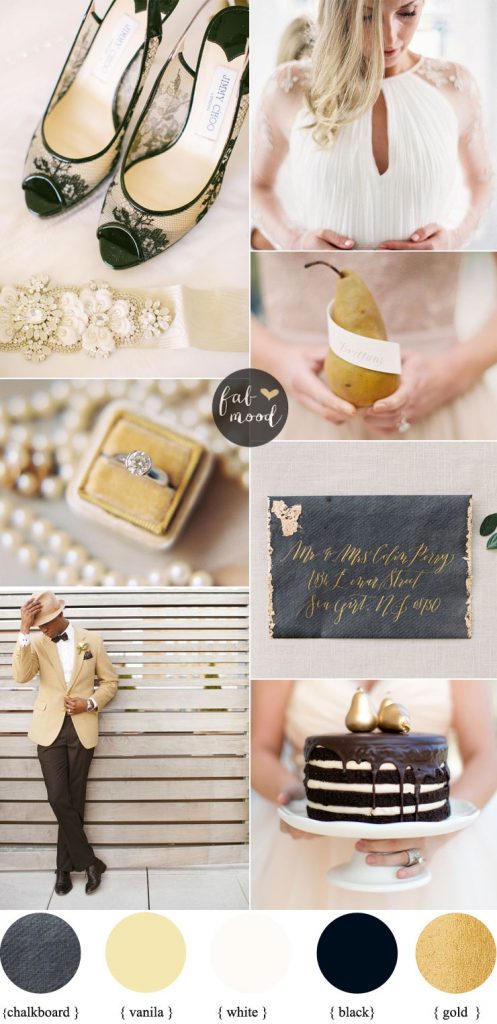 A Chic and Modern Wedding : Black and Gold Wedding Inspiration