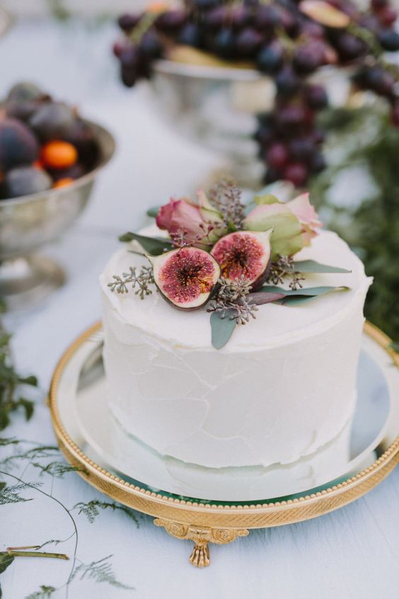 A simple single tier wedding cake. | Green Bonnett Cake Company | Flickr