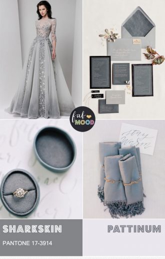 Pantone Sharkskin Wedding Colour Theme { Pantone Color Fall 2016 } fabmood.com