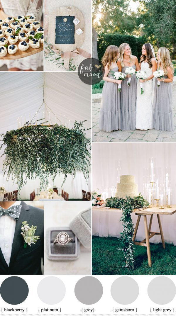 Shades of grey wedding colour theme for Outdoor Summer Wedding