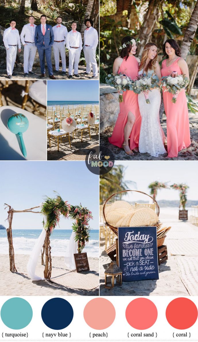 coral beach wedding